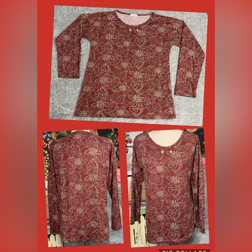 3/$20 Victoria Floral Women's Top Size 
M/L